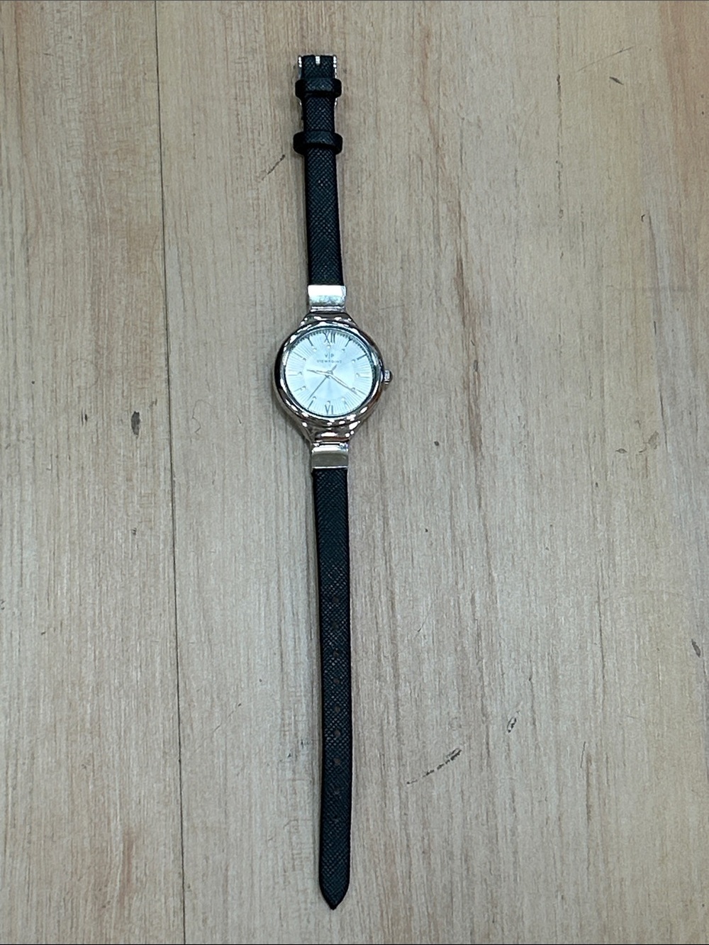 Classic Black Strap Silver-Tone WOMEN’S Watch